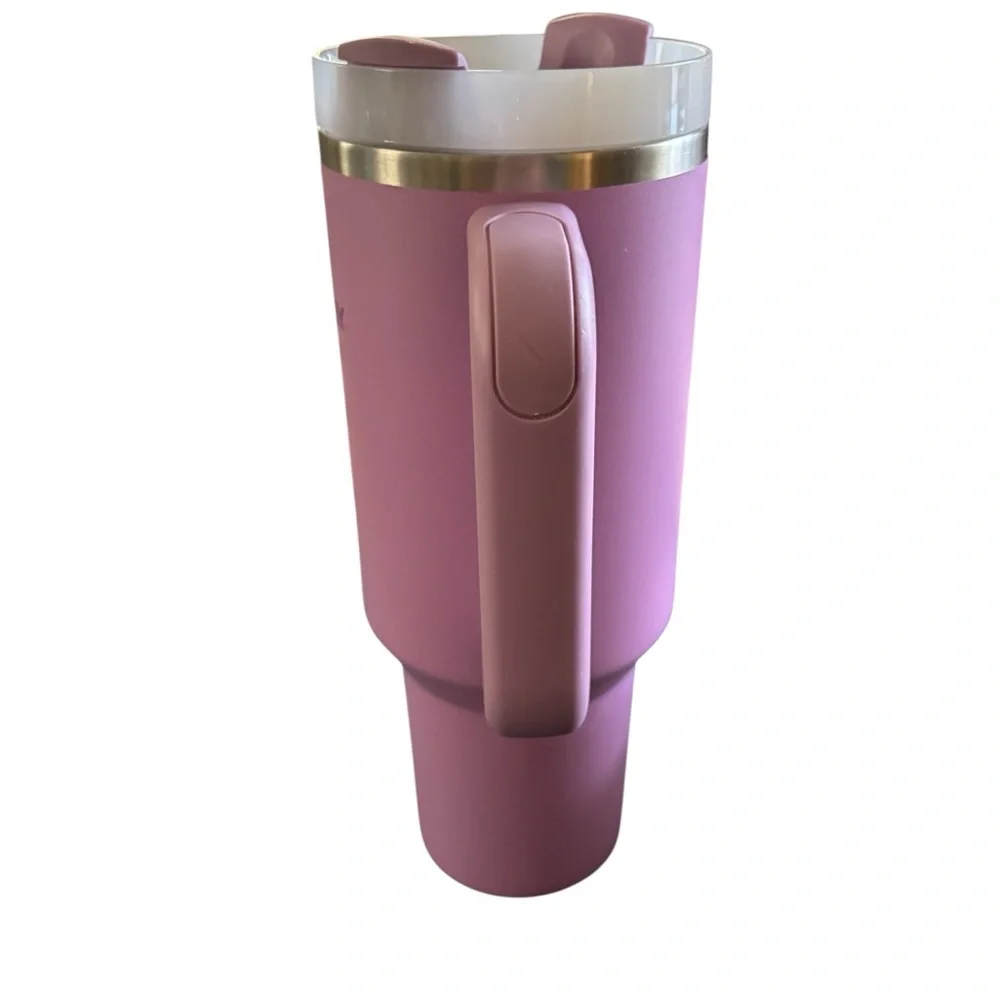 Stanley 40 oz Stainless Quencher Tumbler W/Lid Purple Large Handle No Straw Logo - Picture 2 of 7